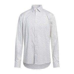 Michael Kors Slim Fit Dress Shirt Mens White Blue Dot Print Button Down Size M